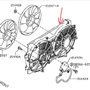 дифузор радиатора нисан лиф 13- б/у