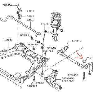 чудовий стан резинова опора переднього підрамнику нісан ліф