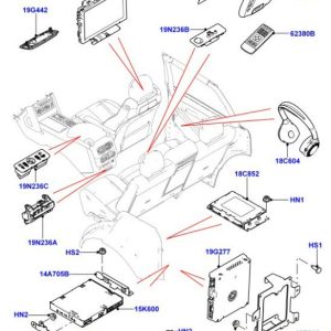 батарейка пульту дисплею підголовнику Range Rover L405, L494 (Sport), L538 (Evoque)