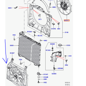 перевірений електродвигун вентилятор охолодження кондиціонеру Range Rover L405, L494 (Sport)
