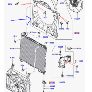 дифузор вентилятора Range Rover L405, L494 (Sport)