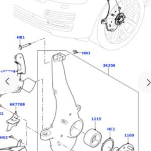 новий, неоригінал, передній поворотний кулак Range Rover L405 та Range Rover Sport L494