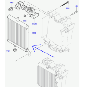 перевірений, гарантія, додатковий радіатор охолодження двигна Range Rover L405, L494 (Sport)