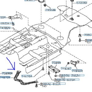 нижній підсилювач задньої панелі Infiniti QX70